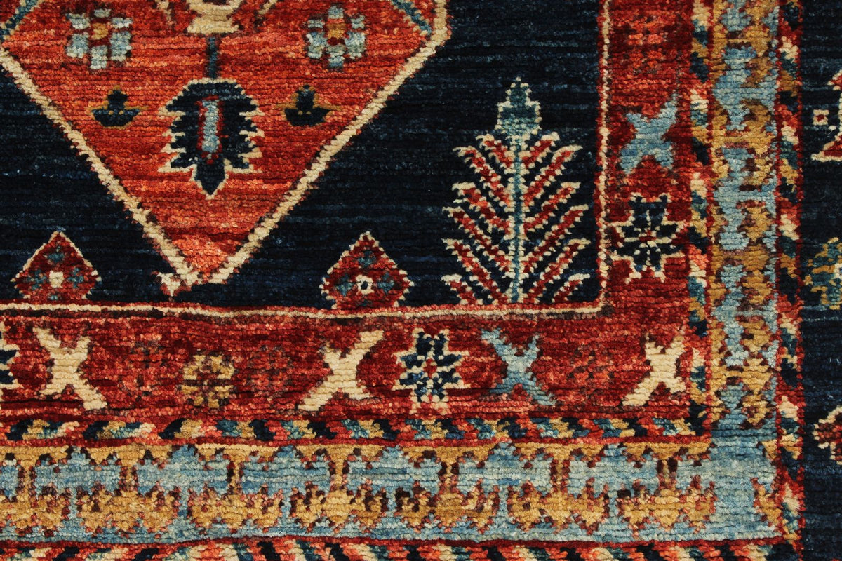 3x10 Navy and Multicolor Anatolian Traditional Runner