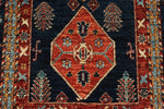 3x10 Navy and Multicolor Anatolian Traditional Runner