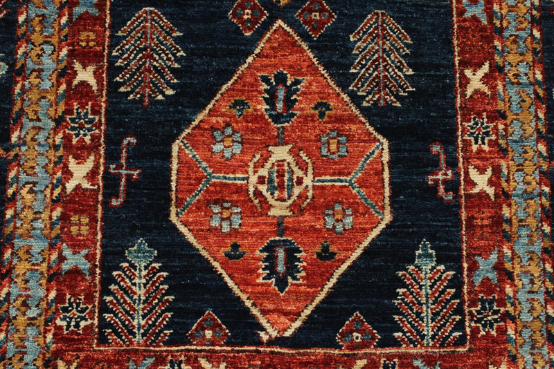 3x10 Navy and Multicolor Anatolian Traditional Runner
