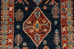 3x10 Navy and Multicolor Anatolian Traditional Runner