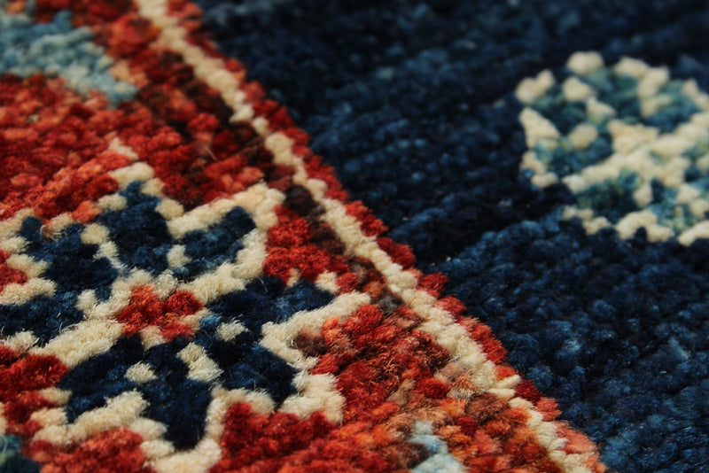 3x10 Navy and Multicolor Anatolian Traditional Runner