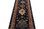 3x10 Navy and Multicolor Anatolian Traditional Runner
