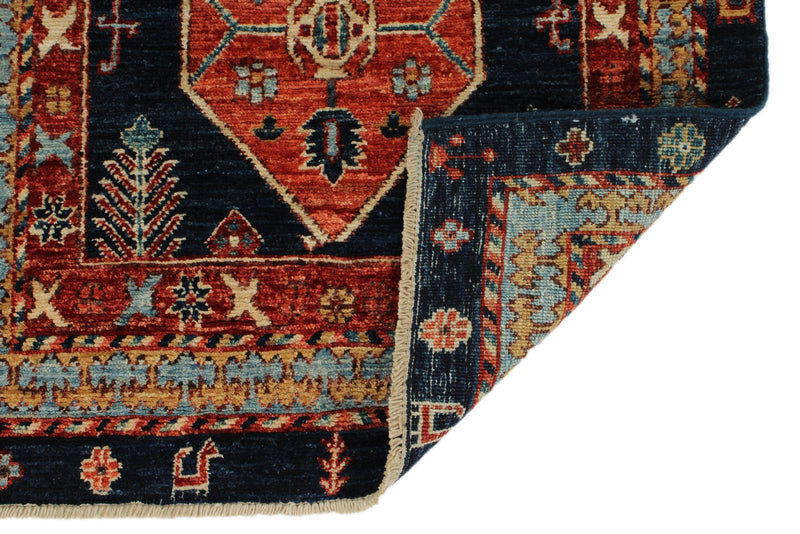 3x10 Navy and Multicolor Anatolian Traditional Runner