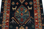3x10 Navy and Multicolor Anatolian Traditional Runner