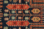 3x8 Navy and Rust Anatolian Traditional Runner
