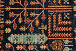 3x8 Navy and Rust Anatolian Traditional Runner