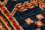 3x8 Navy and Rust Anatolian Traditional Runner