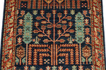 3x8 Navy and Rust Anatolian Traditional Runner