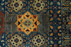 12x17 Navy and Multicolor Turkish Tribal Rug