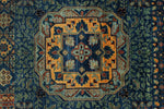 12x17 Navy and Multicolor Turkish Tribal Rug