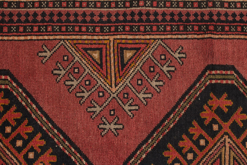 5x8 Purple and Gold Turkish Tribal Rug
