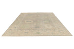 9x11 Beige and Ivory Turkish Oushak Rug