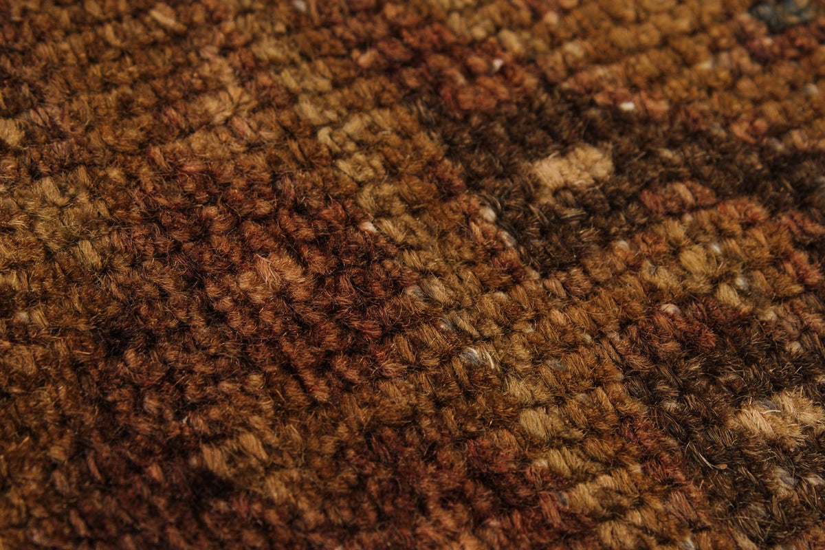 5x13 Beige and Brown Turkish Tribal Runner