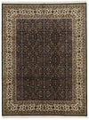 9x12 Navy and Ivory Turkish Silk Rug