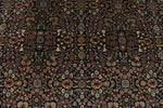 9x12 Navy and Ivory Turkish Silk Rug