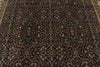 9x12 Navy and Ivory Turkish Silk Rug