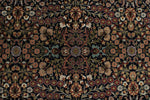 9x12 Navy and Ivory Turkish Silk Rug