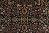 9x12 Navy and Ivory Turkish Silk Rug