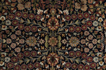 9x12 Navy and Ivory Turkish Silk Rug