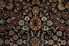 9x12 Navy and Ivory Turkish Silk Rug