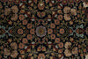 9x12 Navy and Ivory Turkish Silk Rug
