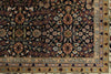 9x12 Navy and Ivory Turkish Silk Rug