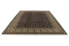 9x12 Navy and Ivory Turkish Silk Rug
