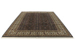 9x12 Navy and Ivory Turkish Silk Rug