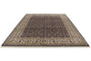 9x12 Navy and Ivory Turkish Silk Rug