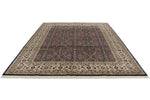 9x12 Navy and Ivory Turkish Silk Rug