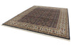 9x12 Navy and Ivory Turkish Silk Rug