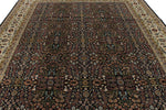 9x12 Navy and Ivory Turkish Silk Rug