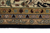 9x12 Navy and Ivory Turkish Silk Rug