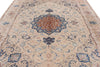 8x12 Beige and Light Blue Turkish Silk Rug