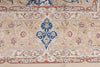 8x12 Beige and Light Blue Turkish Silk Rug