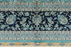 6x9 Blue and Navy Turkish Silk Rug