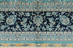 6x9 Blue and Navy Turkish Silk Rug