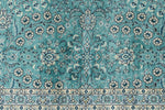 6x9 Blue and Navy Turkish Silk Rug