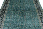 6x9 Blue and Navy Turkish Silk Rug