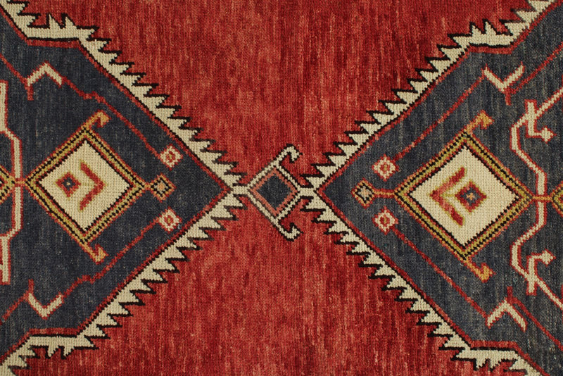 3x12 Navy and Red Turkish Tribal Runner