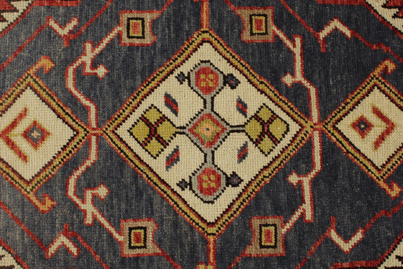 3x12 Navy and Red Turkish Tribal Runner