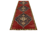 3x12 Navy and Red Turkish Tribal Runner