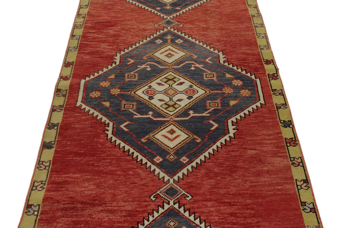 3x12 Navy and Red Turkish Tribal Runner