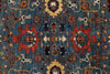 9x12 Light Blue and Rust Anatolian Traditional Rug