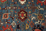 9x12 Light Blue and Rust Anatolian Traditional Rug