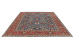 9x12 Light Blue and Rust Anatolian Traditional Rug