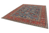 9x12 Light Blue and Rust Anatolian Traditional Rug