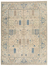 9x12 Ivory and Blue Anatolian Traditional Rug