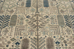 9x12 Ivory and Blue Anatolian Traditional Rug