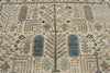 9x12 Ivory and Blue Anatolian Traditional Rug